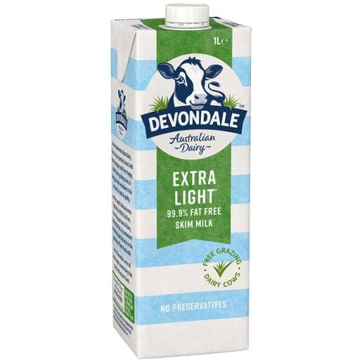 Devondale Long life Extra Light milk 1L