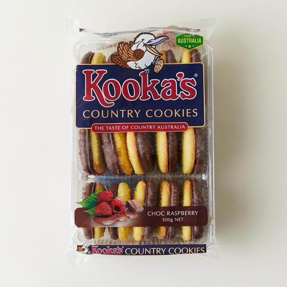 Kooka’s Biscuits Choc Raspberry 500gm