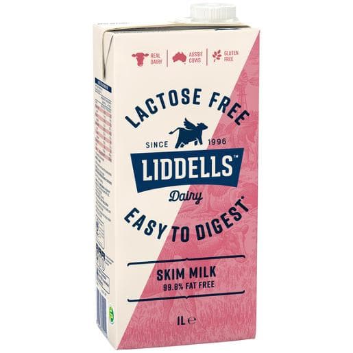 Liddells lactose free Skim milk 1L