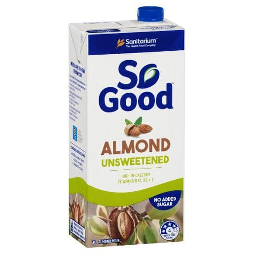 So Good Long life almond milk unsweetned 1L