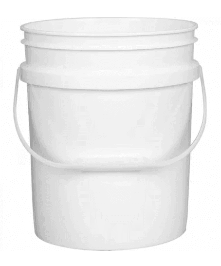 White Pail Bucket with Lid