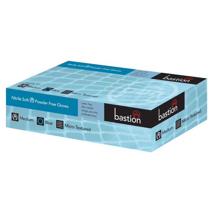 Bastion Nitrile Blue Gloves