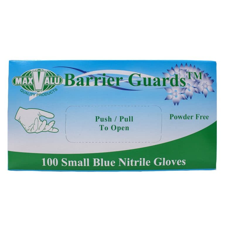 Maxpak Powder Free Blue Nitrile Gloves