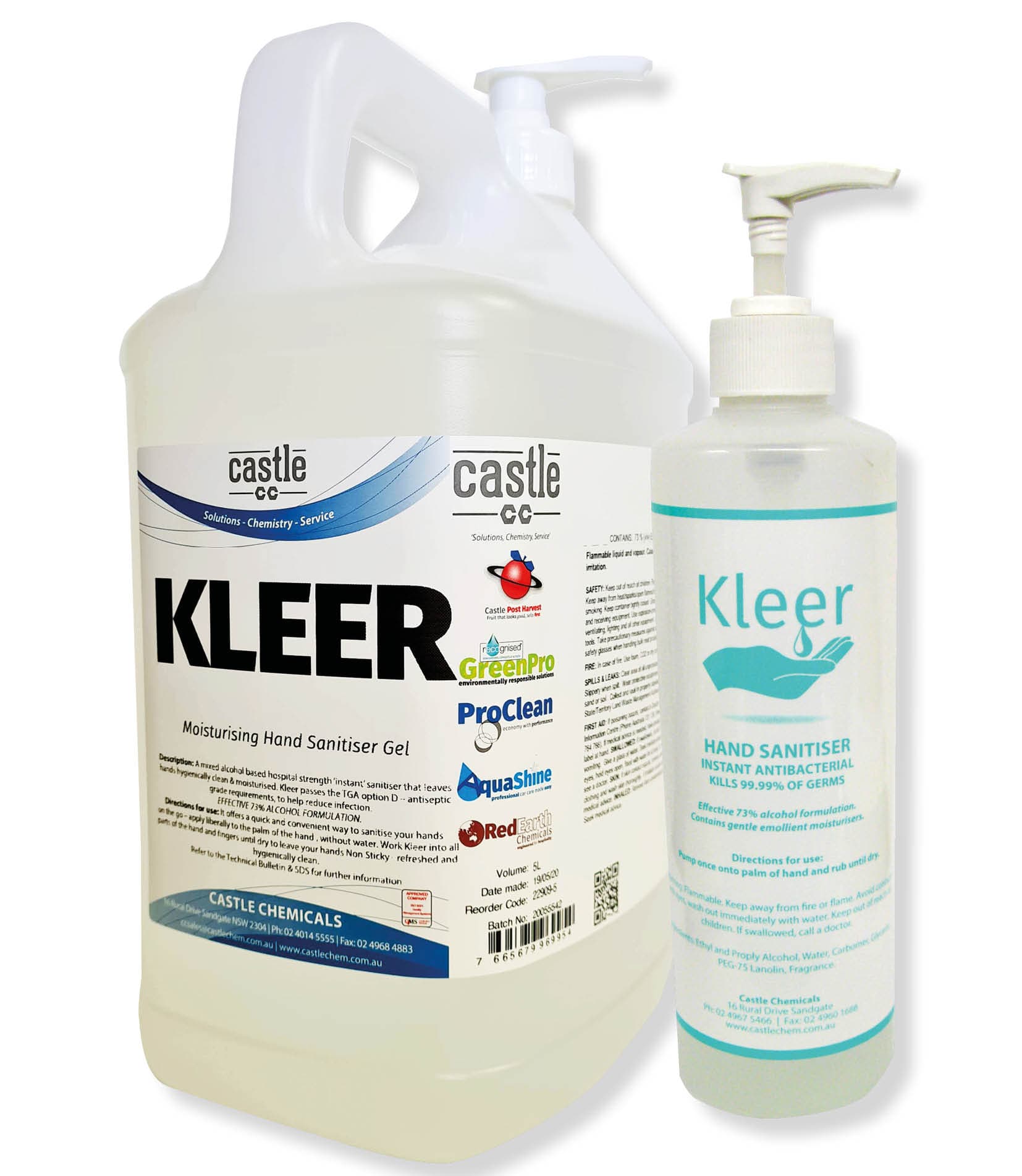 Kleer No Rinse Hand sanitiser