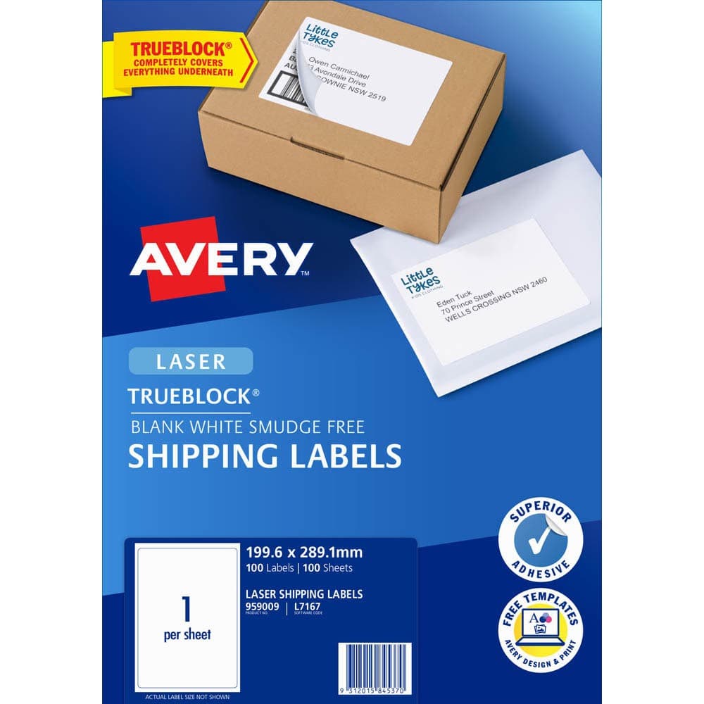 Avery Shipping Label
