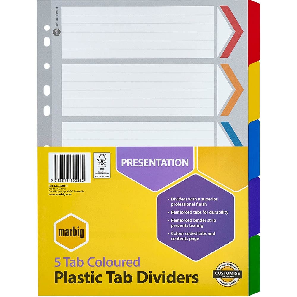 Marbig Dividers A4