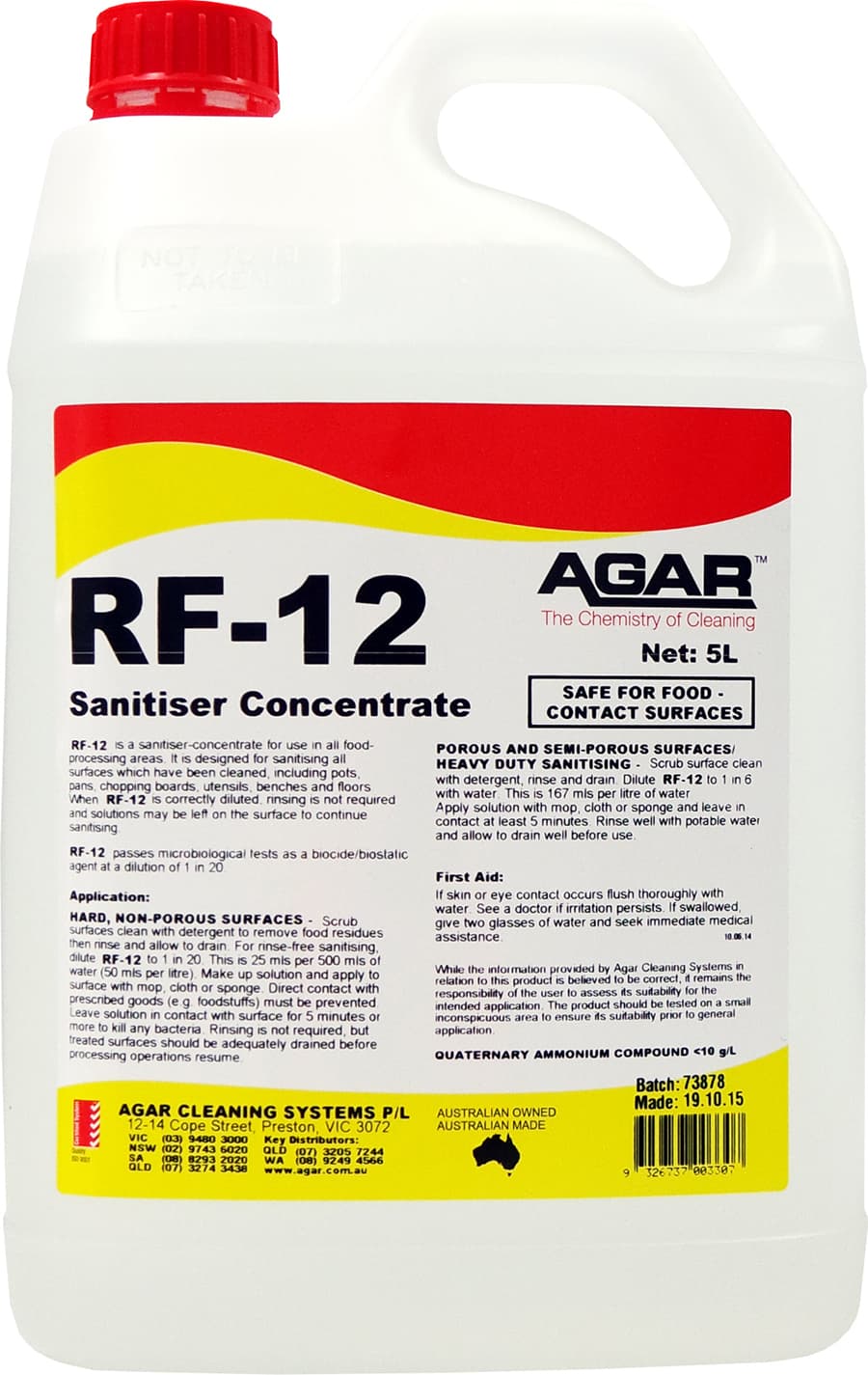 RF-12 No Rinse Sanitiser