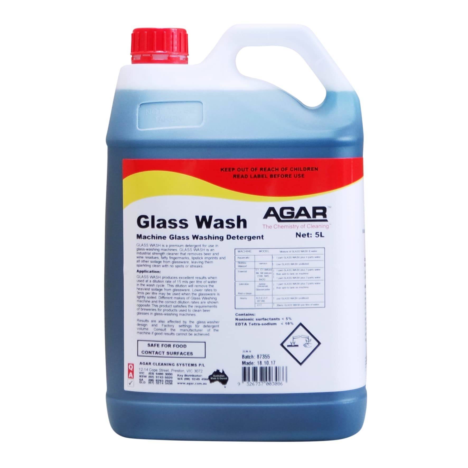 Glass Wash – Machine Glass wash